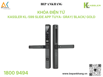 Khóa điện tử Kassler KL-599 Slide App Tuya - Gray/ Black/ Gold